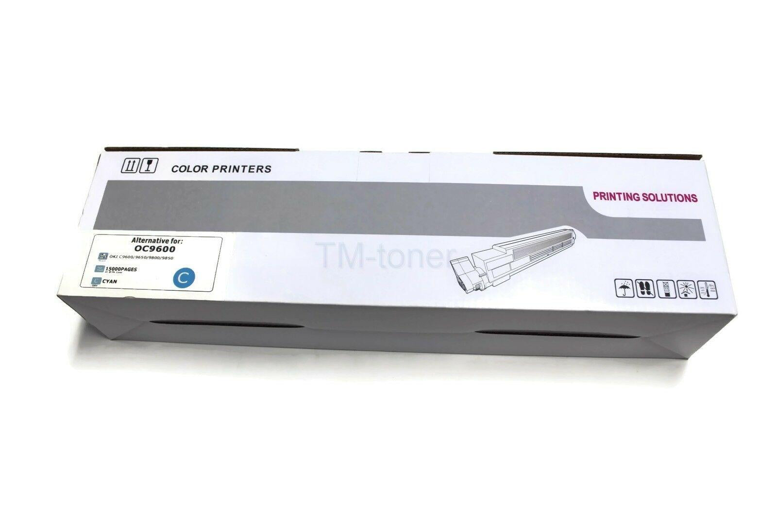 4-Pack Toner Cartridge Set for Okidata Oki C9600 C9650 C9800 42918904 42918901