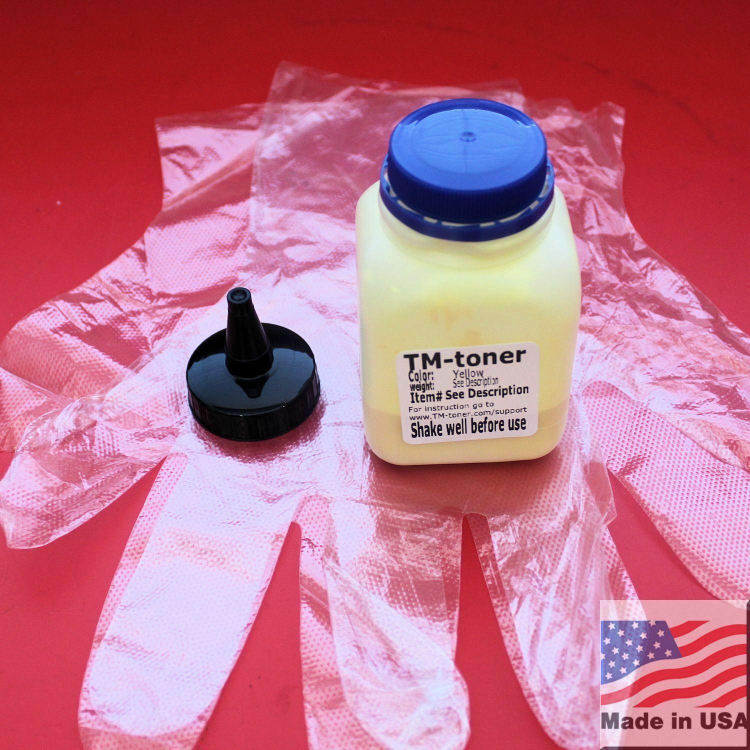 40gr Yellow Toner refill no chip for HP CP1215 CP1515n CP1518 CM1312nfi MFP
