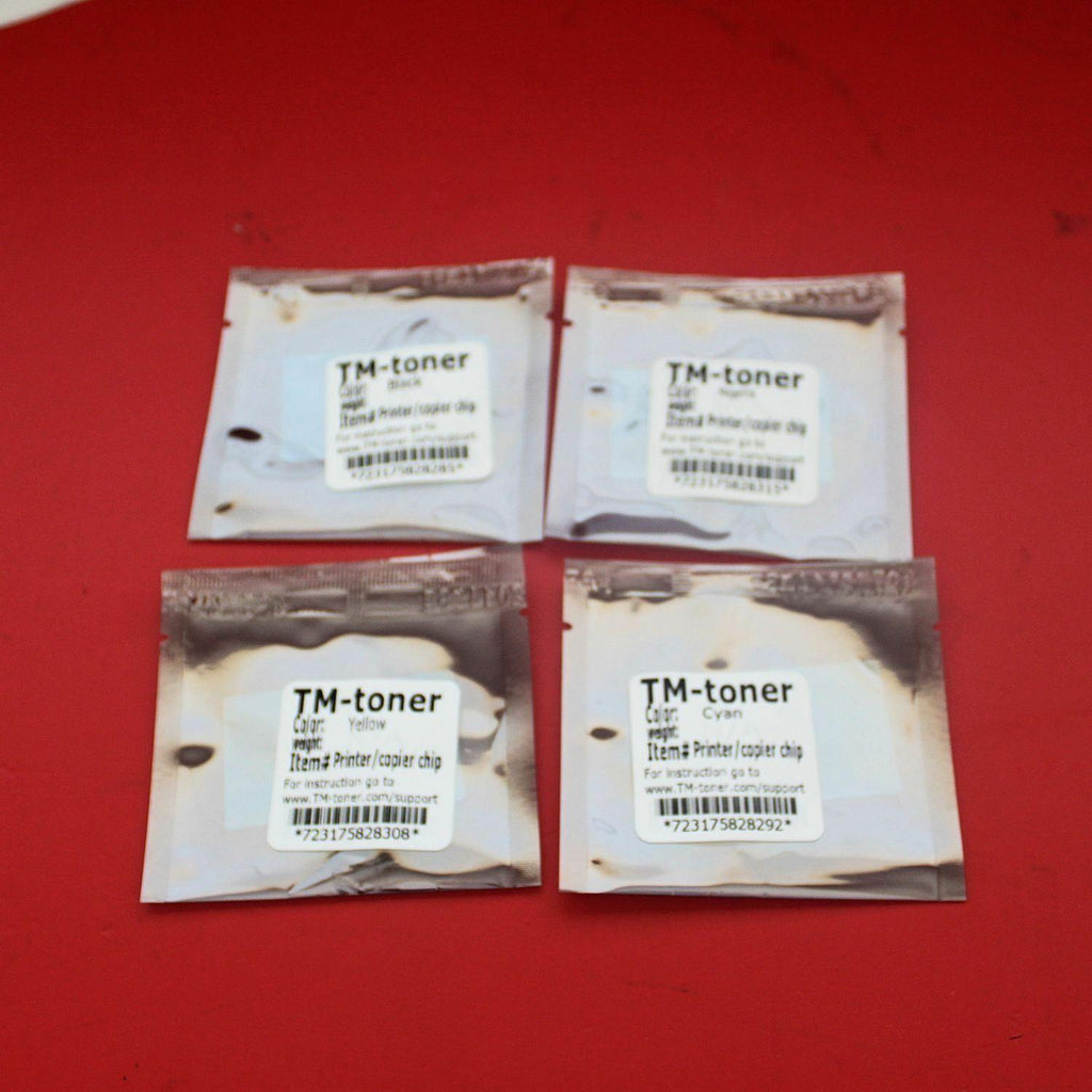 4 TONER REFILL RESET CHIPS for HP CM1312 MFP CM1312nfi CM1312nfi CP1215 CP1515n