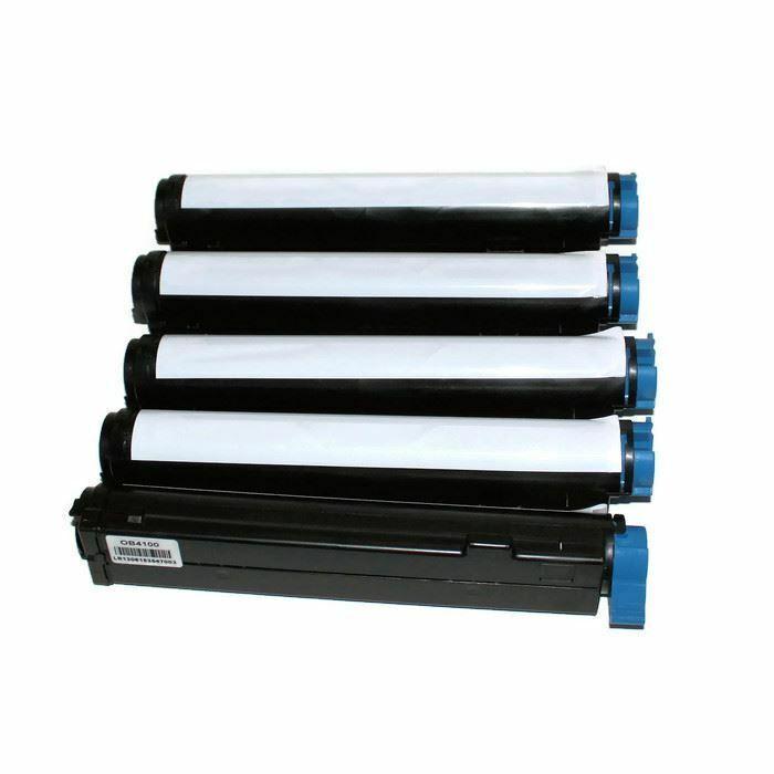 5x 42103001 Black Toner Cartridge for OKI B4100 B4200 B4250 B4300 B4300n B4350