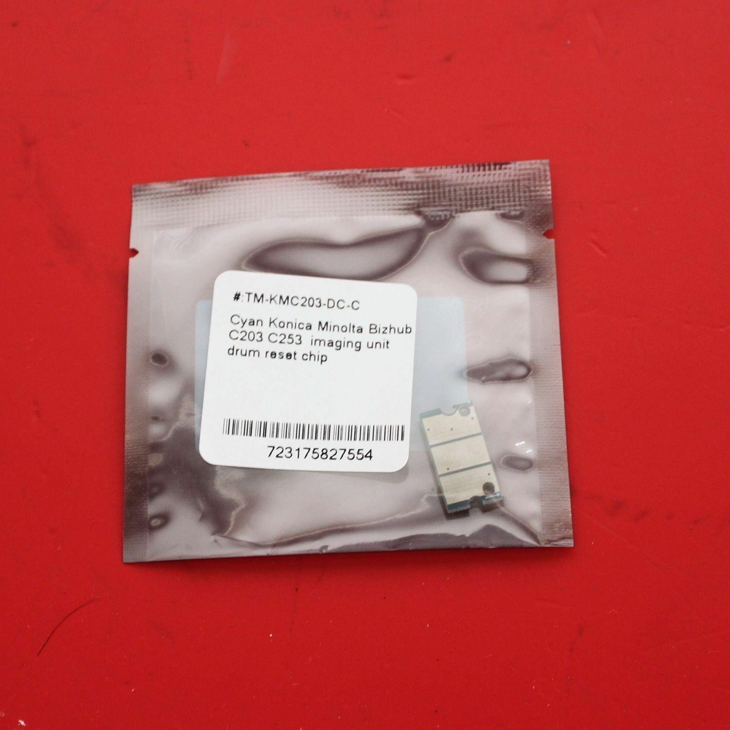 Cyan Konica Minolta Bizhub C203 C253  Imaging Unit Drum Reset chip IU-211C