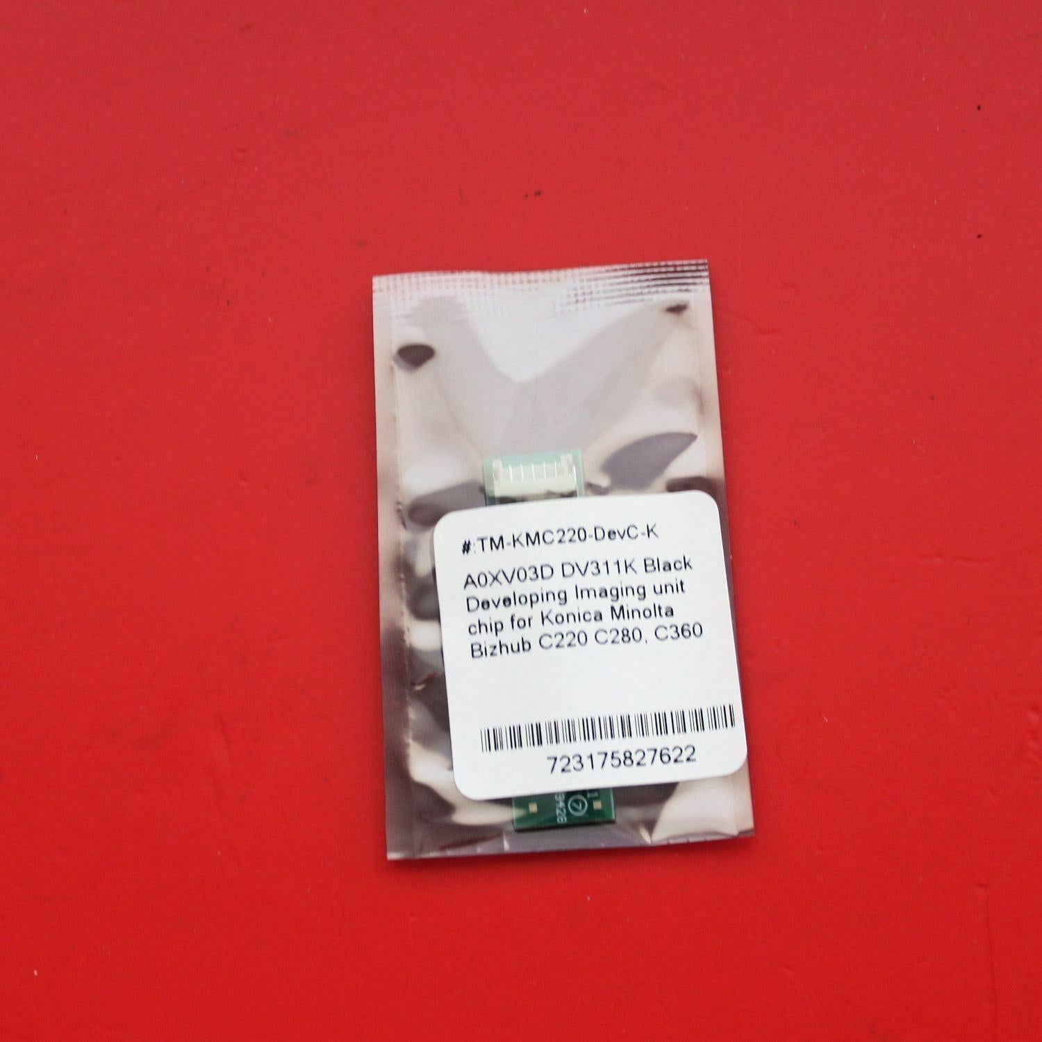 A0XV03D Black Developing unit chip for Konica Minolta Bizhub C220 C280, C360