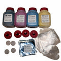 4 Color HY Toner refill kit w/ chips & plugs for Oki Okidata C110 C130 MC160N