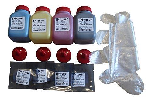 Simplyitem 4 Toner Refills + Chips for Konica Minolta MagiColor 1600W 1650EN 1680MF 1690MF