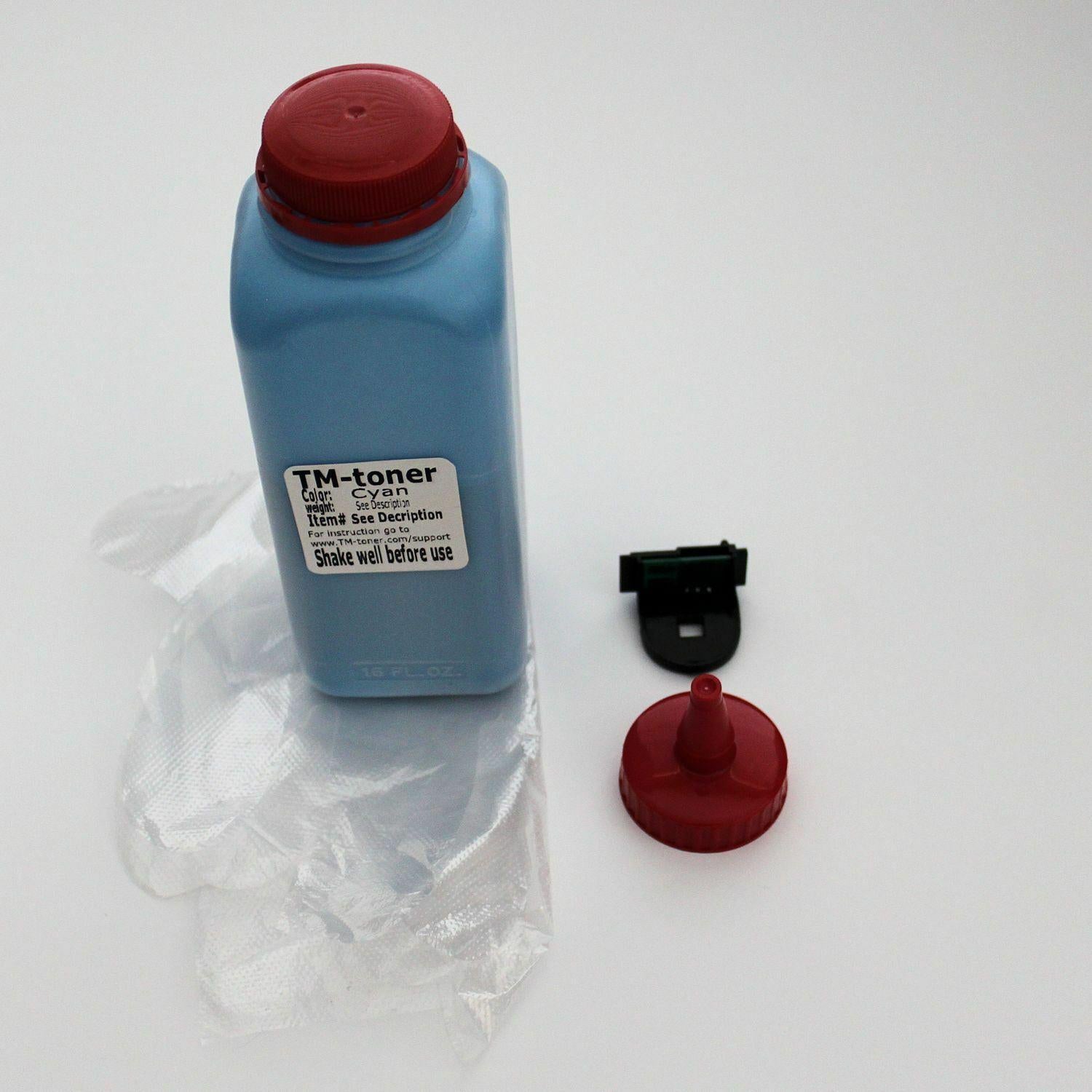 Cyan toner refill kit with chip Dell 3130 3130cn 3130cnd 330-1199 H513C printer
