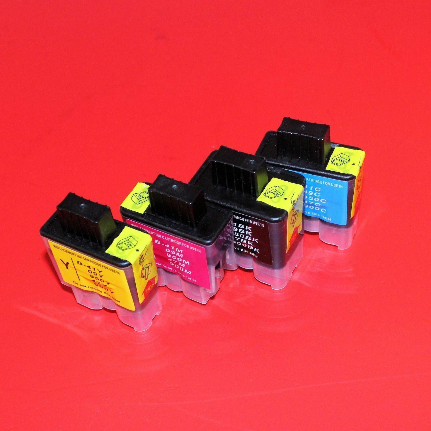 4x Brother LC 41 Black & Colors Ink Cartridges - DCP-110C DCP-120c 1840C 1940CN