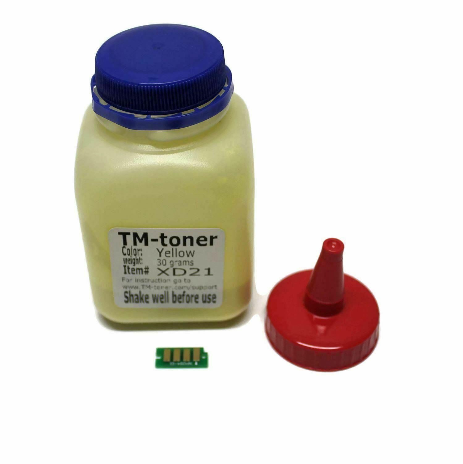 4 color Toner refill kit with chips for Xerox Phaser 6022 6022/NI Wireless Color Photo Printer, Xerox WorkCentre 6027, 6027/NI 106R02759 106R02756 106R02757 106R02758