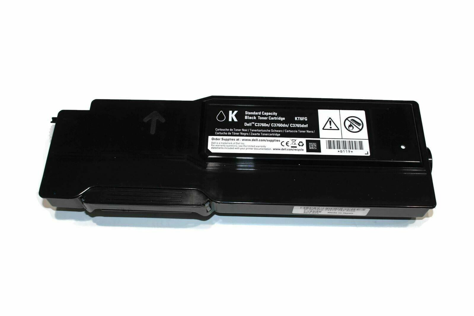 Genuine Dell  KT6FG Black laser Toner cartridge  C3760n C3760dn C3765dnf printer