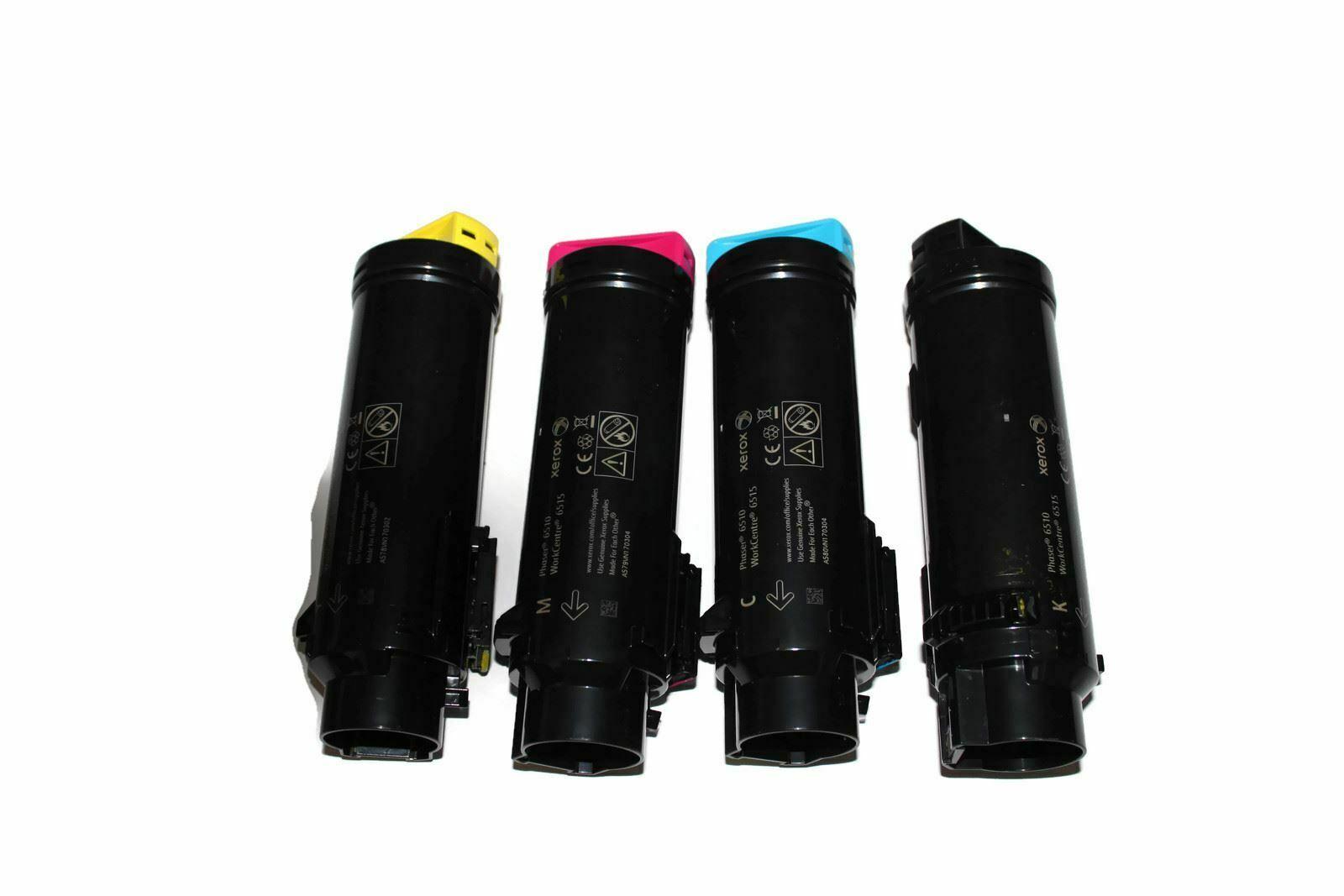 4 New color Genuine  toner cartridges Xerox Phaser 6510N WorkCentre 6515N 6510dn