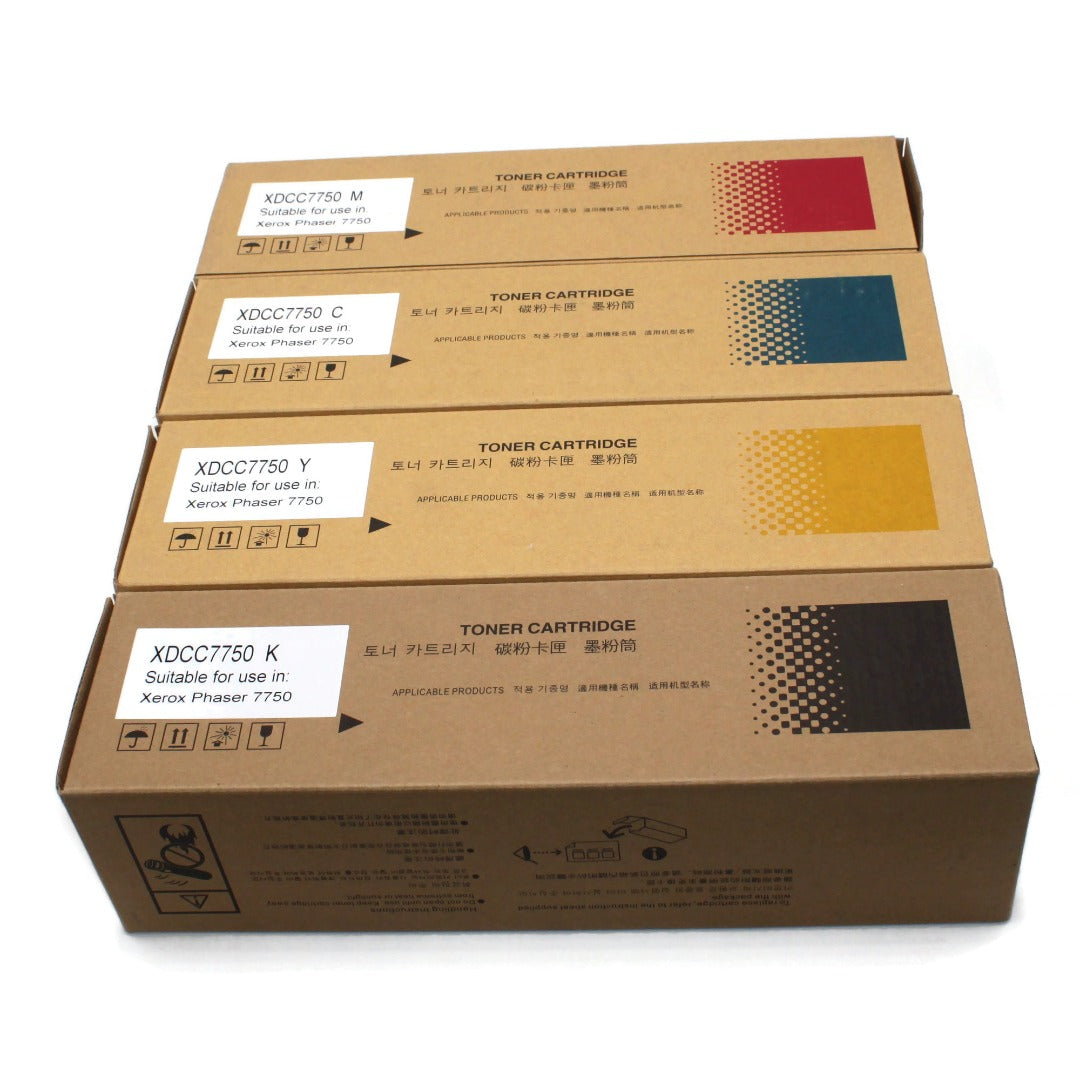 Black & Color Toner Cartridges Set for Xerox Phaser 7750 7750DN 7750DX