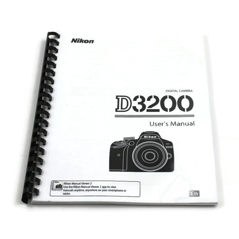 Nikon D3200 User's Instruction Manual Guide 92 Pages & clear Protective Covers