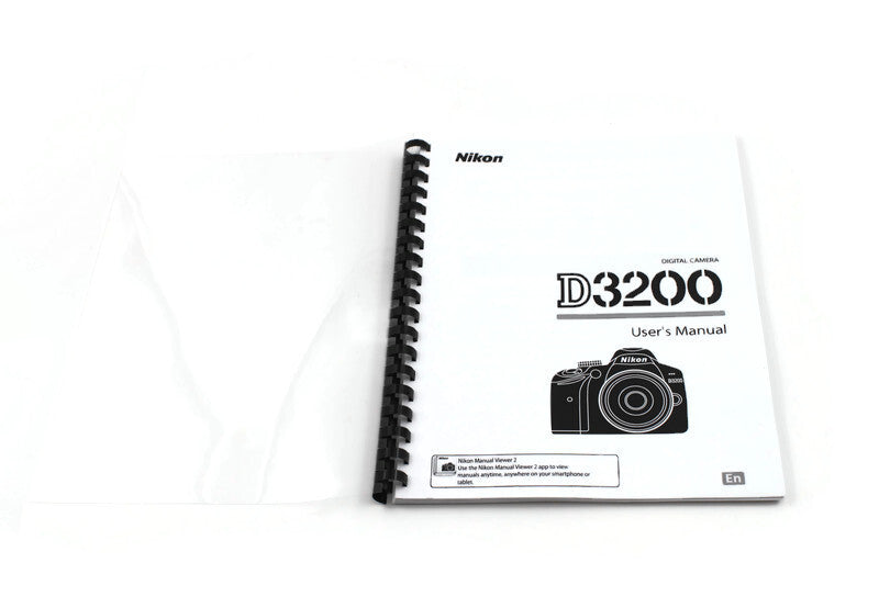 Nikon D3200 User's Instruction Manual Guide 92 Pages & clear Protective Covers