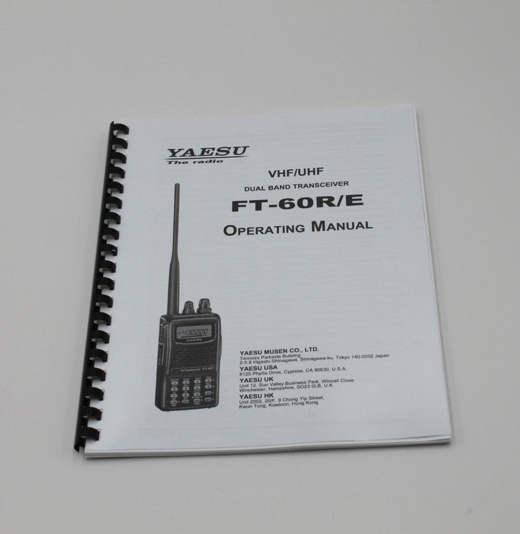 Yaesu FT-60R/E Instruction Operating Manual 84 Pages with Protective Covers
