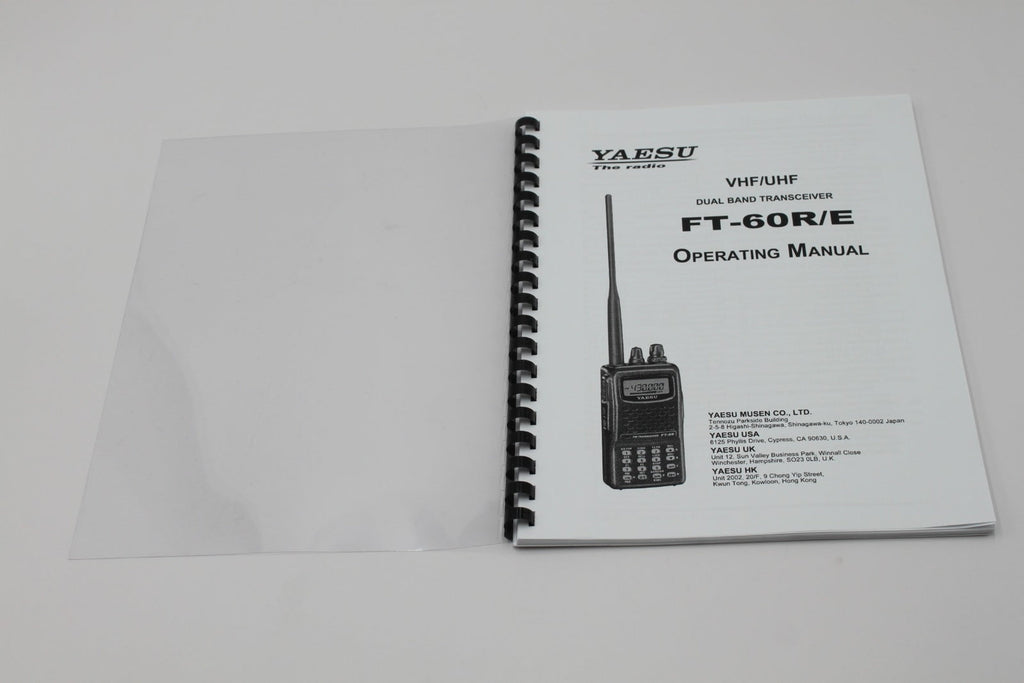 Yaesu FT-60R/E Instruction Operating Manual 84 Pages with Protective Covers