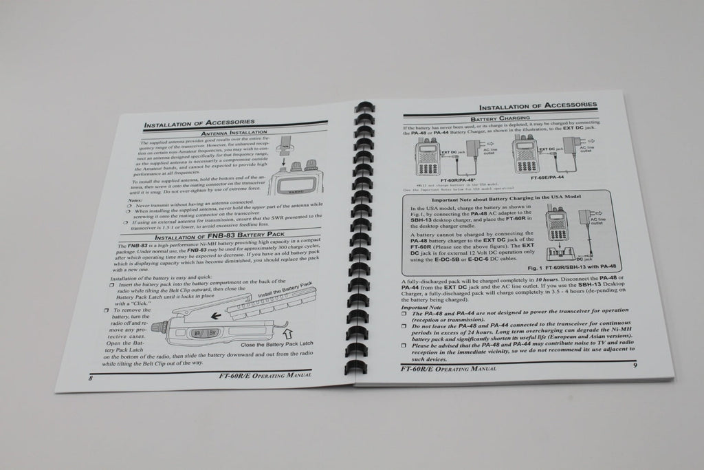 Yaesu FT-60R/E Instruction Operating Manual 84 Pages with Protective Covers