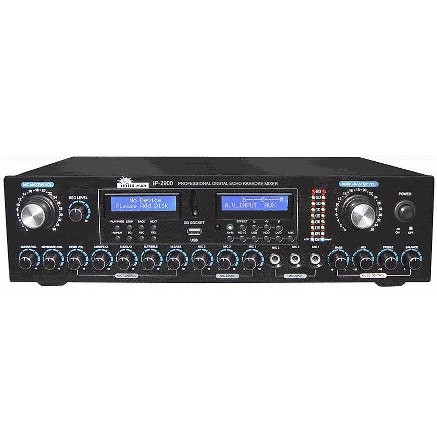 IDOLmain IP-2900 Professional Digital Key Control/Echo w/ Recording / Bluetooth / HDMI/ Vocal Enhancer Karaoke Mixer