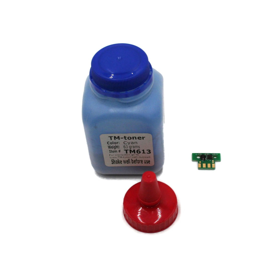 Lexmark CS310 CS410 CS510 Cyan Toner Refill Kit w/Chip. 3K Pages. (US/Canada)