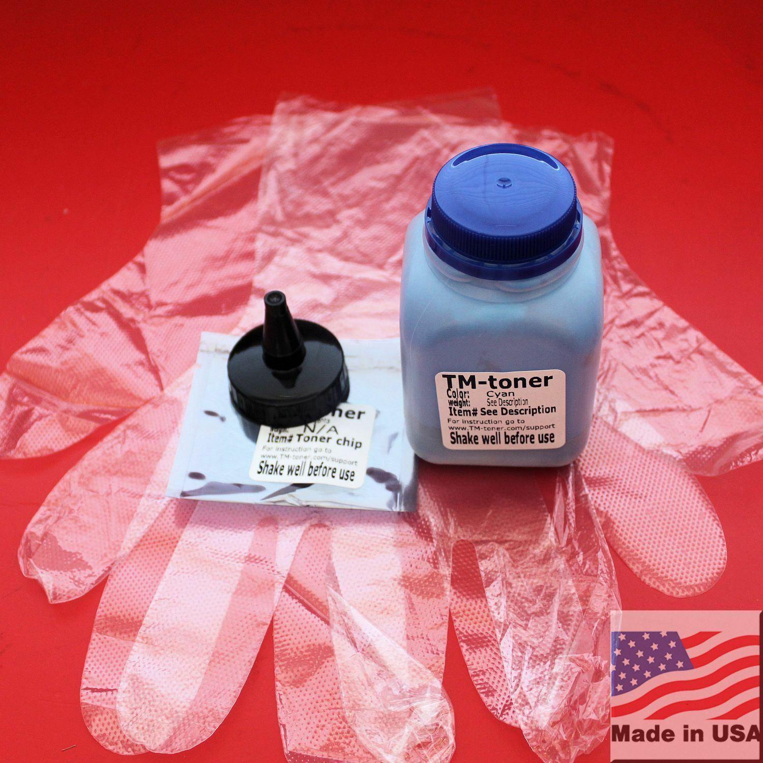 30 grams Cyan toner refill with chip for Dell 1250c 1350cnw 1355cn 1355cnw PDVTW