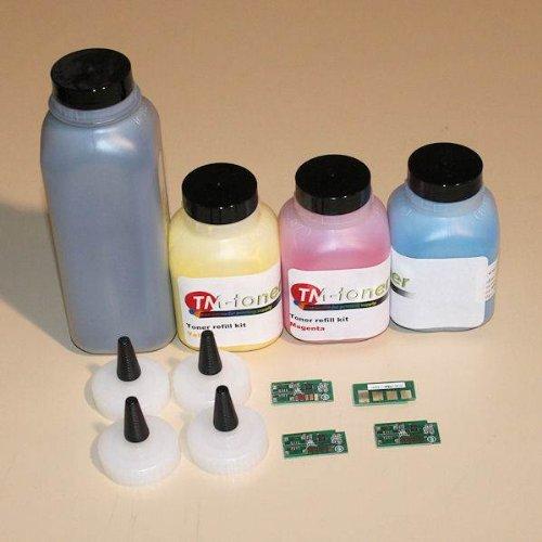 Simplyitem ? 4 pk 200g/100g Dell Toner Refill Kit with chips for 1250c 1350cnw 1355cn 1355cnw printer (DV16F, PDVTW, CMR3C, 5M1VR)