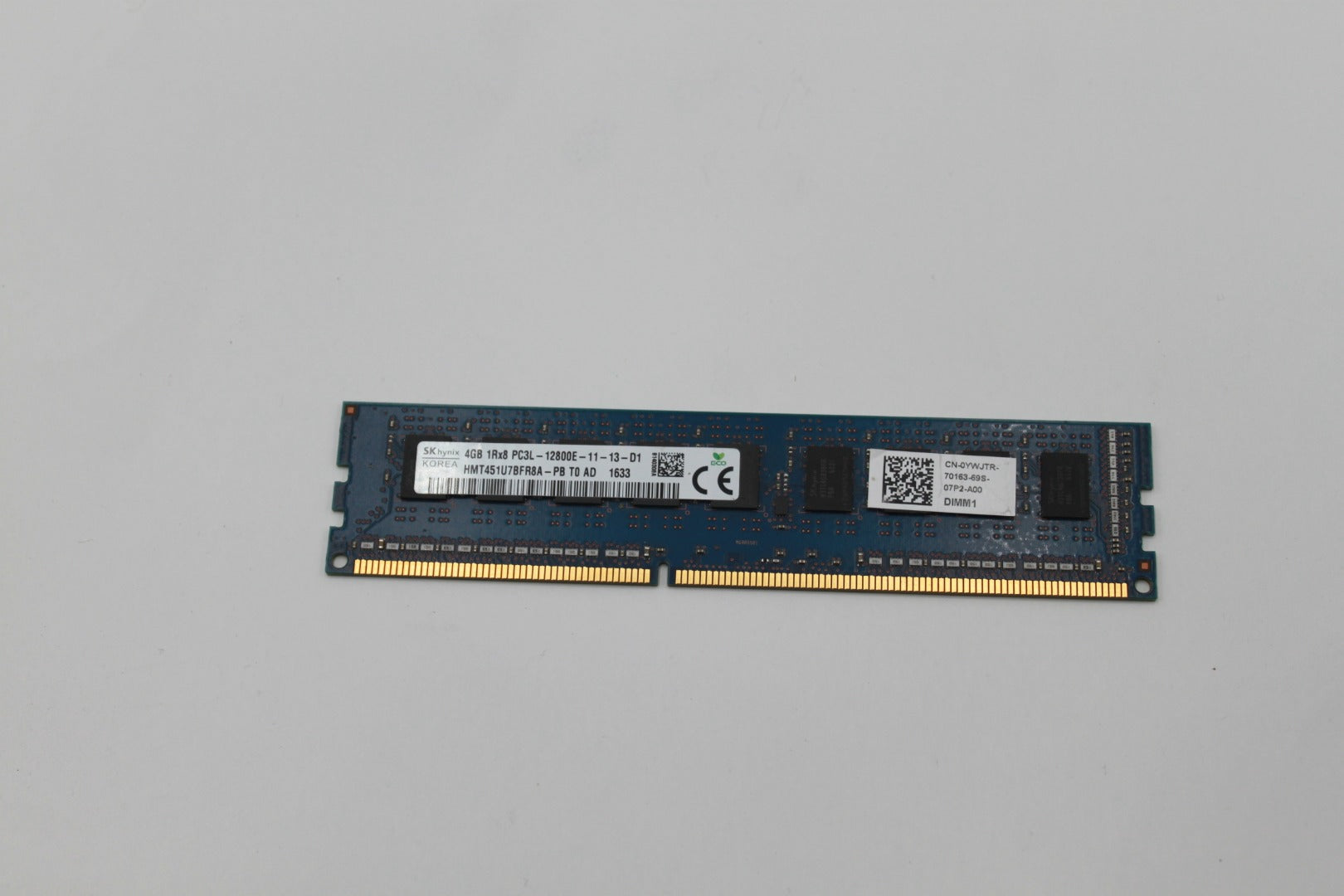 HMT41GU7BFR8A-PB Hynix 4GB PC3-12800 DDR3-1600MHz ECC Unbuffered CL11 240-Pin DIMM 1.35V Low Voltage Dual Rank Memory Module