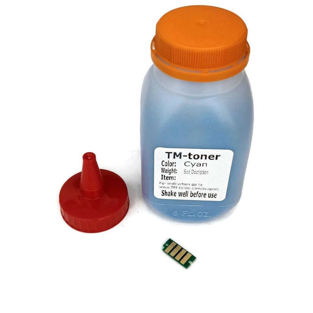 Cyan Toner Refill with Chip for use in Dell (P3HJKE) H625cdw H825cdw S2825cdn