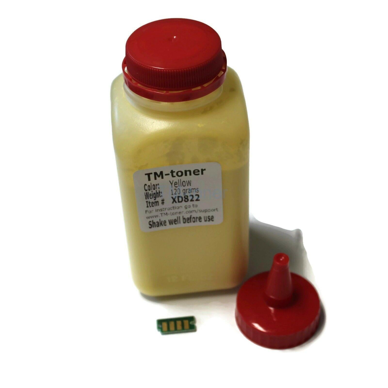 Compatible Yellow Toner refill kit with Reset Chip for Dell C3760n C3760dn C3765dnf Refill MD8G4 KGGK4 V0PNK