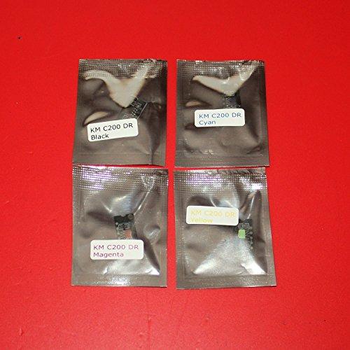 TM-toner ? 4 pcs Konica Minolta Bizhub C200 200 Drum Imaging Reset Chip KCMY