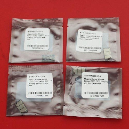 1 Set 4 Drum Reset Chips for Konica Minolta BIZHUB C220 C280 C360 Image Units