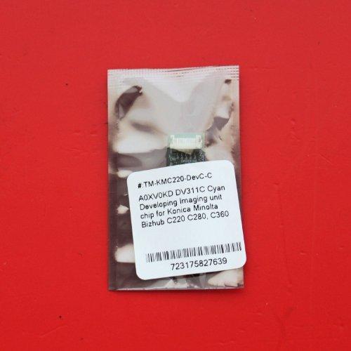 TM-toner ? A0XV0KD DV311C Cyan Developing unit chip for Konica Minolta Bizhub C220 C280, C360