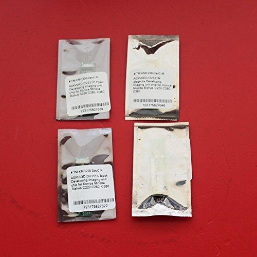 TM-toner ? 4 Color Developing unit chip for Konica Minolta Bizhub C220 C280, C360