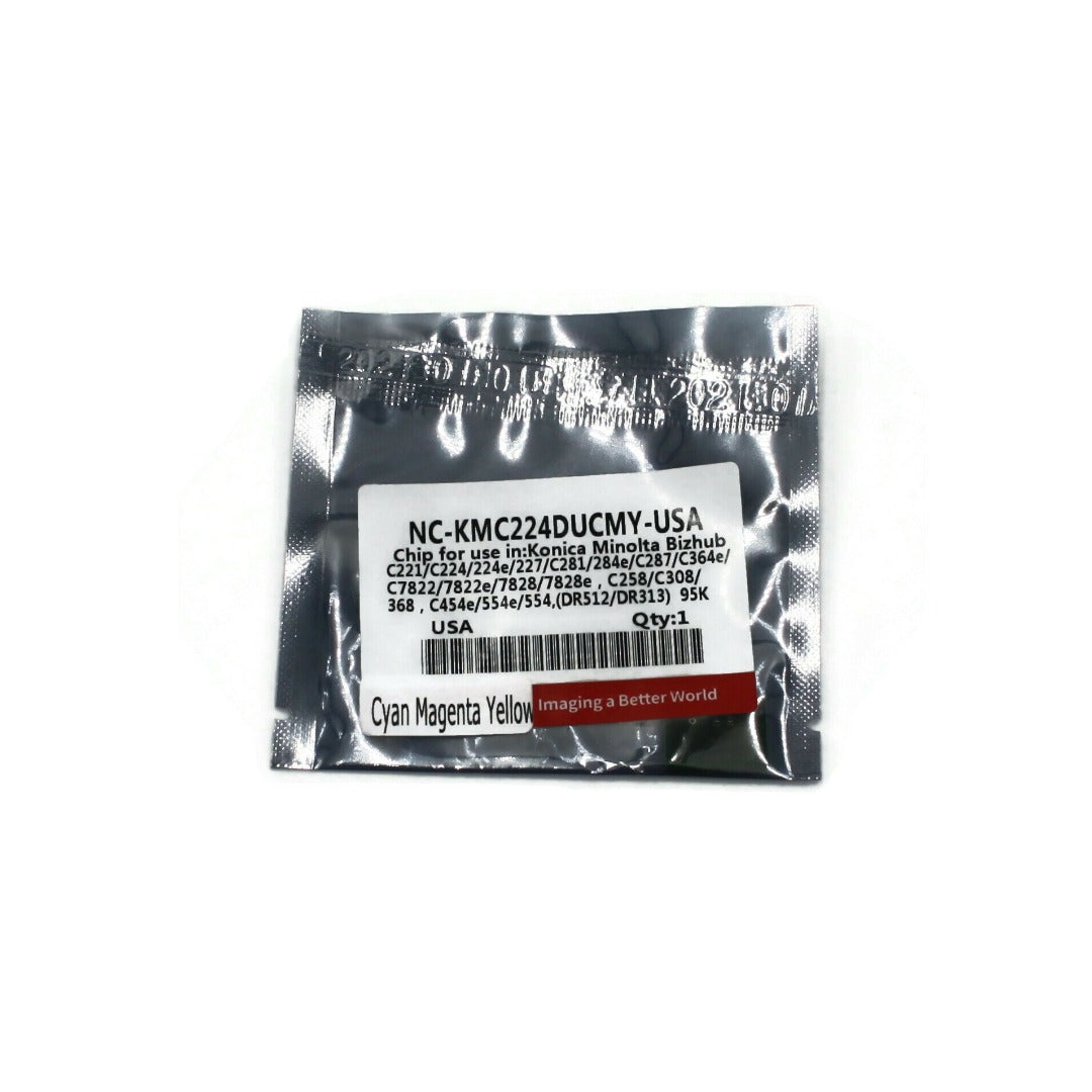 1 Color (CMY) Drum Imaging Chip for Konica Minolta Bizhub C224 C284 C364E C454 C554 DR-512 YMC