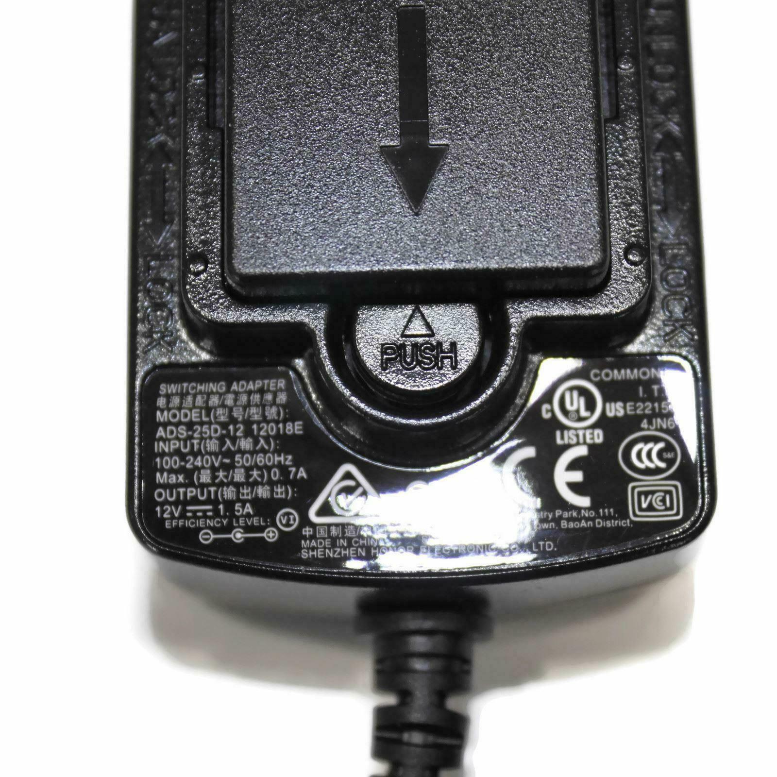A12V 1.5A ADS-25D-12 12018E  ACdapter Power Supply Switching Adapter w/US UK AU EU KR JP Plugs replacement for Seagate Desktop External Drive