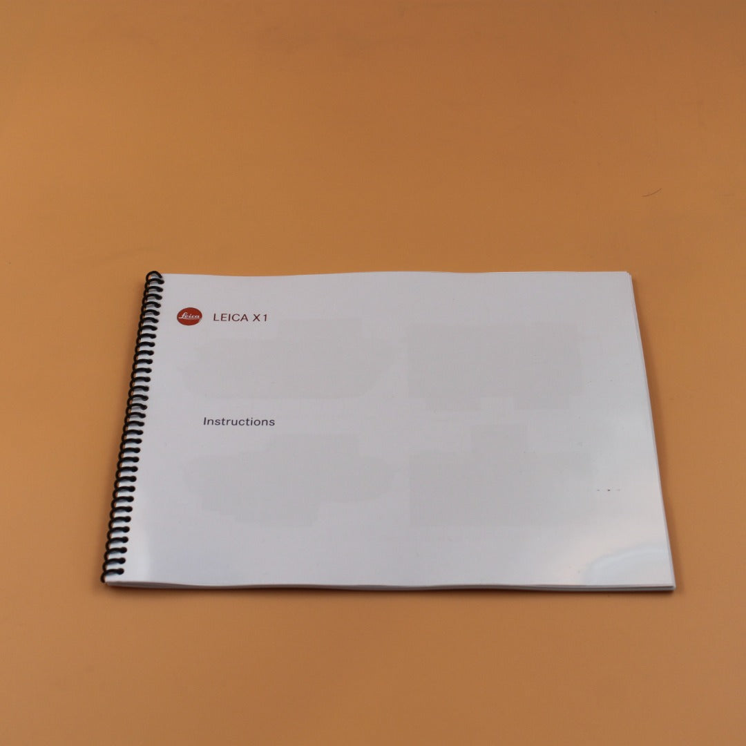 Leica X1 Instruction Manual: 70 Pages With Clear Protective Covers
