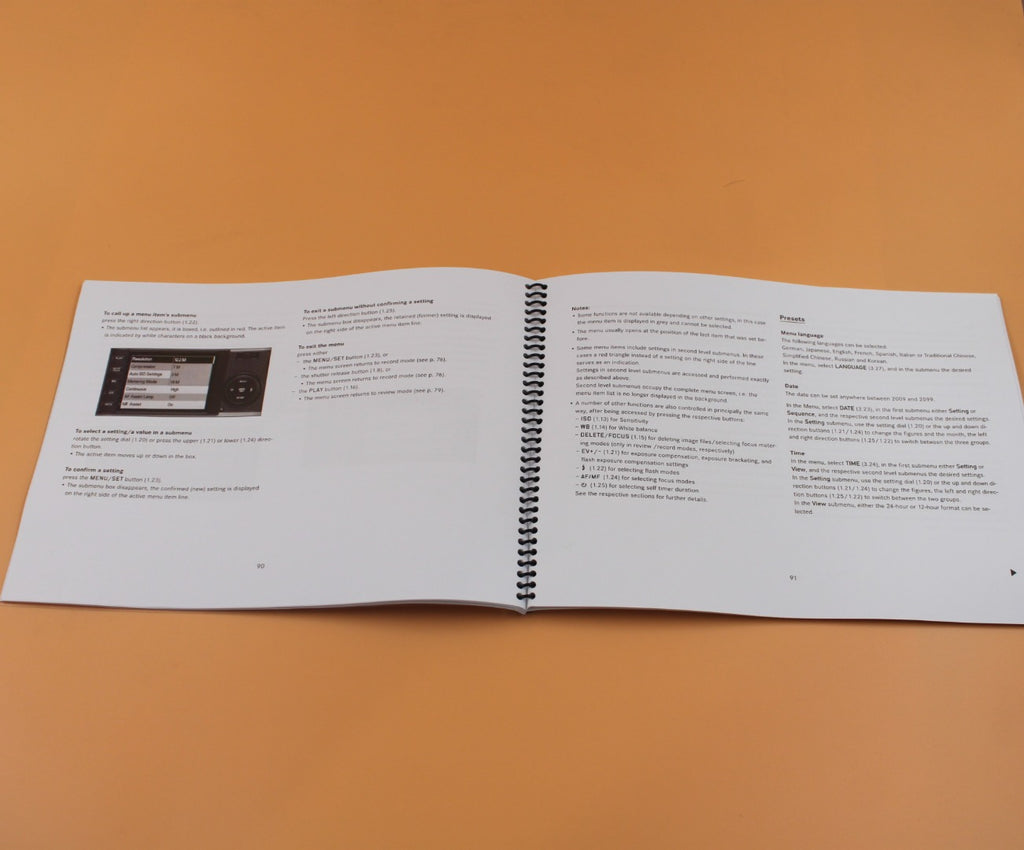 Leica X1 Instruction Manual: 70 Pages With Clear Protective Covers