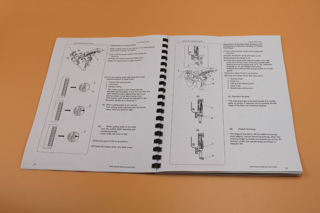 Janome 204D Instruction manual 40 pages With Clear Protective Covers