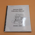 Janome 204D Instruction manual 40 pages With Clear Protective Covers