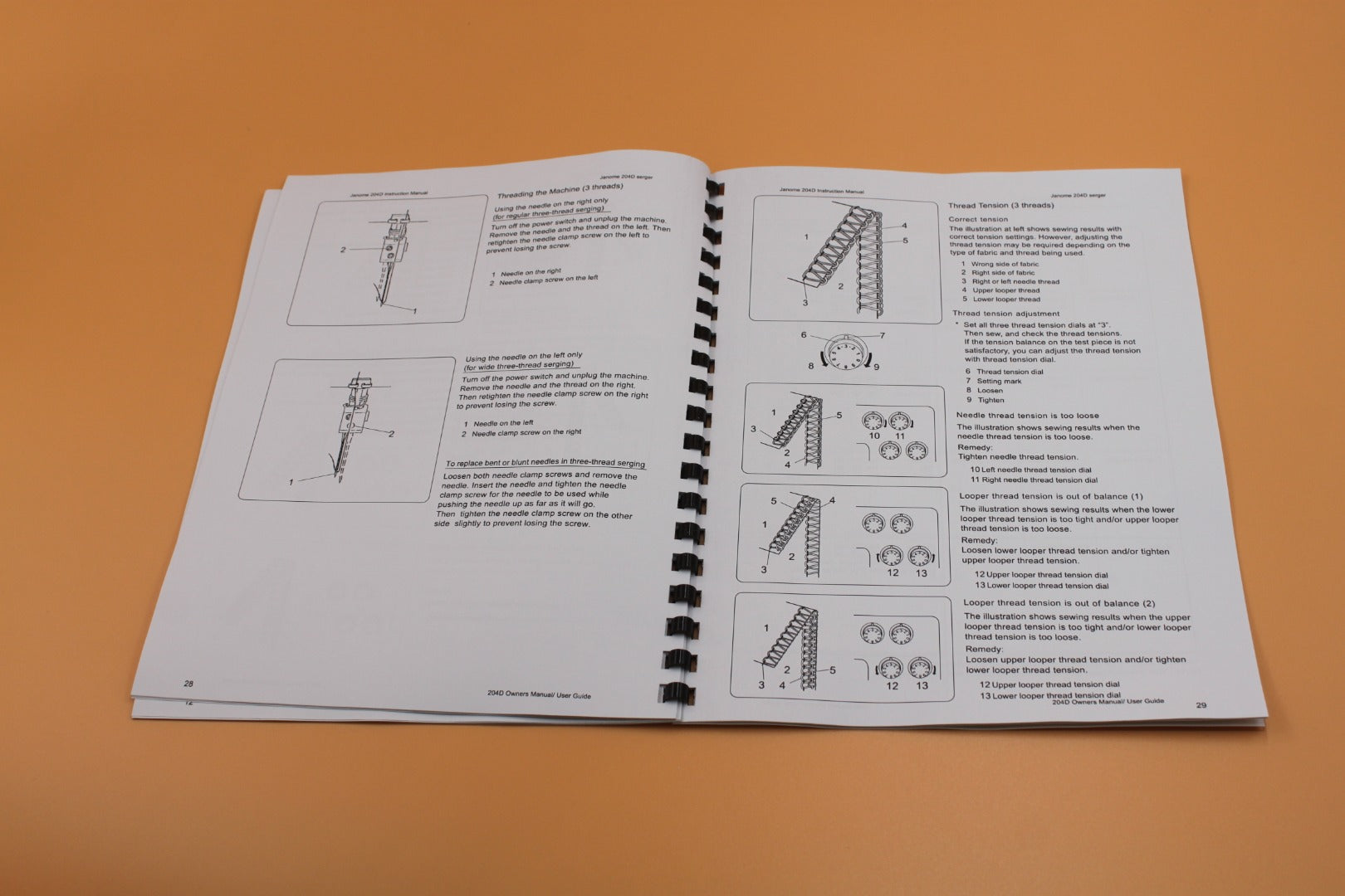 Janome 204D Instruction manual 40 pages With Clear Protective Covers