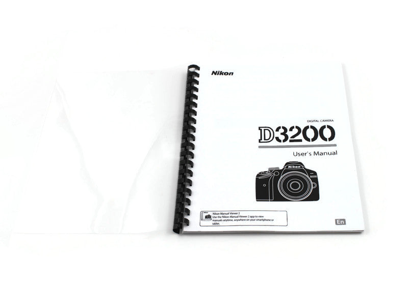 Nikon D3200 User's Instruction Manual 92 Pages & Protective Covers