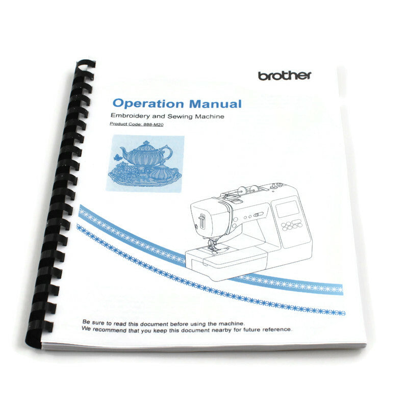 Brother Sewing Machine SE600 Instruction Manual 100 Pages With Clear Covers