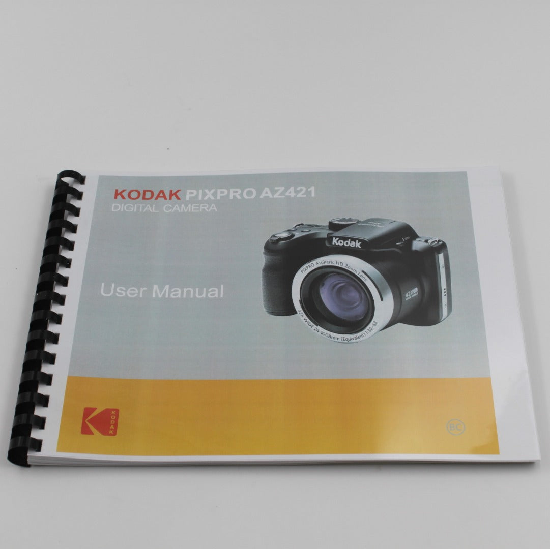 Kodak PixPro AZ421 Instruction Manual 106 pages Full Color with Protective Covers