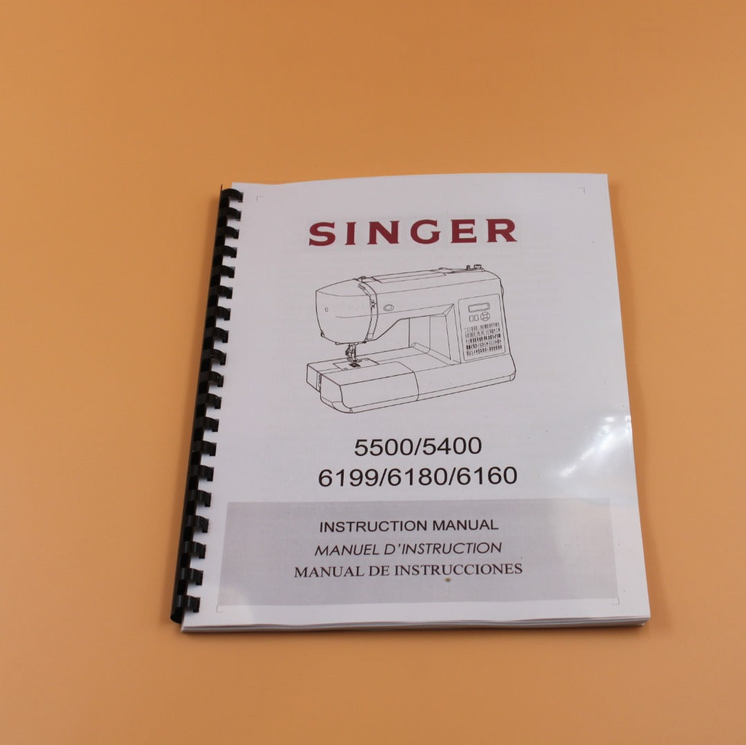 Singer 5500 5400 6199 6180 6160 Owners Instruction Manual 64 Pages With Protective Covers