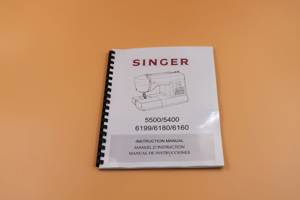 Singer 5500 5400 6199 6180 6160 Owners Instruction Manual 64 Pages With Protective Covers