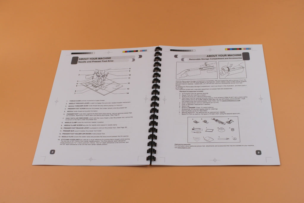 34 Pages Singer 5560 Instruction Manual with clear Protective Covers