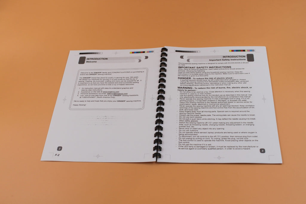 34 Pages Singer 5560 Instruction Manual with clear Protective Covers