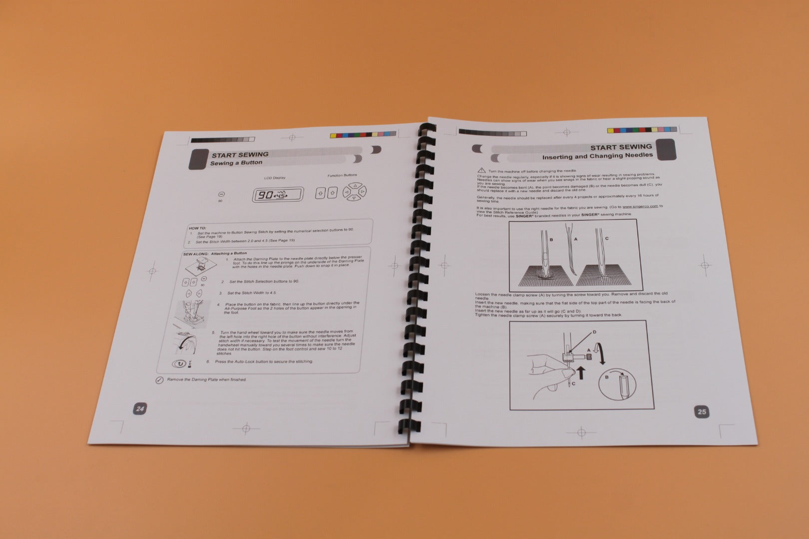 34 Pages Singer 5560 Instruction Manual with clear Protective Covers