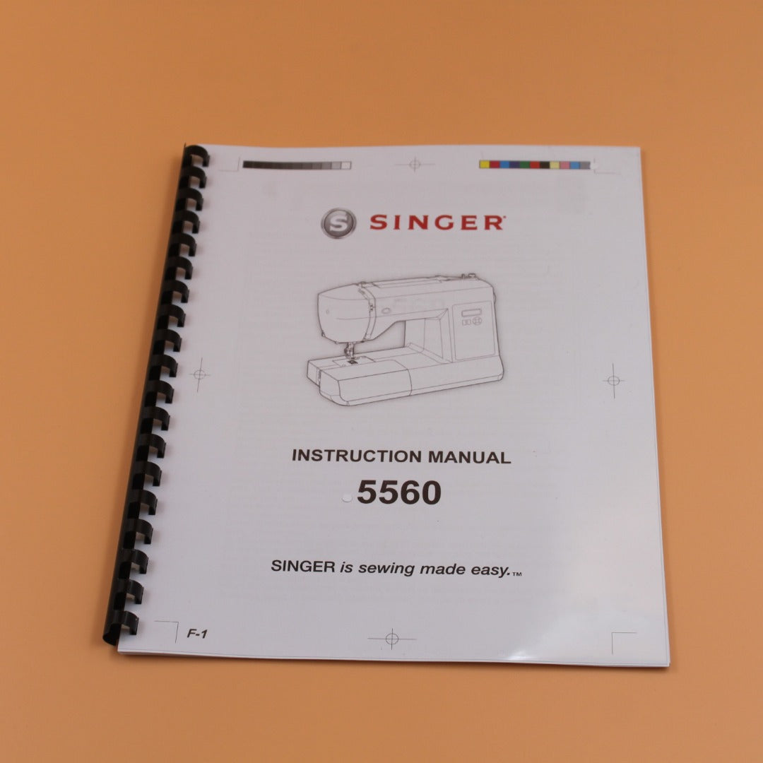 34 Pages Singer 5560 Instruction Manual with clear Protective Covers