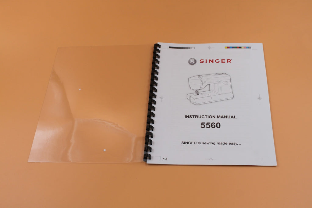 34 Pages Singer 5560 Instruction Manual with clear Protective Covers