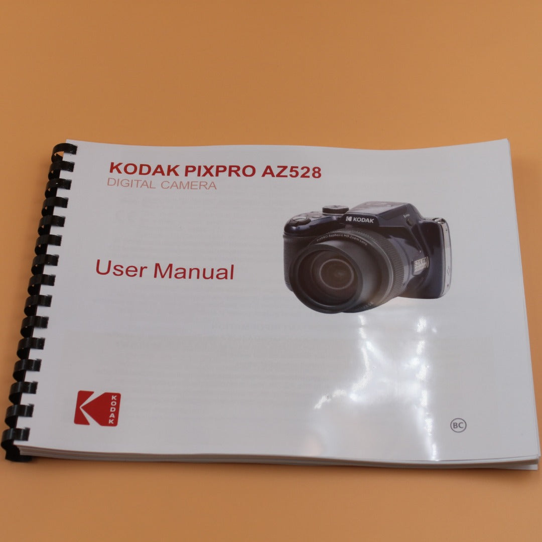 Kodak PixPro AZ528 Camera Owners Instruction Manual  with Clear Covers