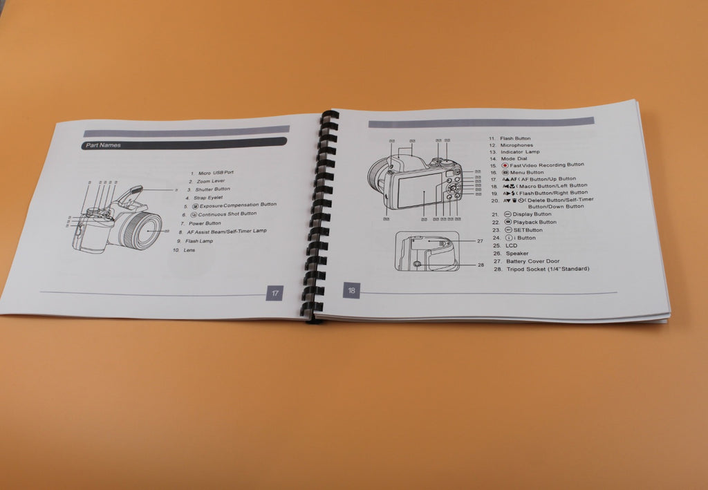 Kodak PixPro AZ528 Camera Owners Instruction Manual  with Clear Covers