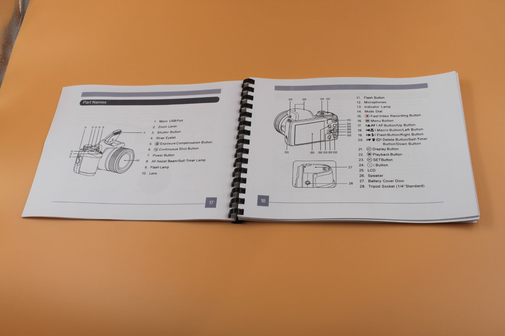 Kodak PixPro AZ528 Camera Owners Instruction Manual  with Clear Covers